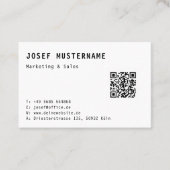 Einfache Elegante QR Code Visitenkarten Vorlage 名刺 (正面)