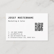Einfache Elegante QR Code Visitenkarten Vorlage