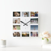 Einfache Foto Wanduhr Vorlage スクエア壁時計 (ホーム)