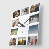 Einfache Foto Wanduhr Vorlage スクエア壁時計 (傾斜)