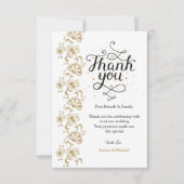 Einfache Moderne Foto Hochzeits Dankeskarten Mit N 招待状 (正面)