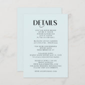 Einfache Moderne Wedding  Detail 出欠カード (正面/裏面)
