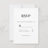Einfache Moderne Wedding RSVP Karte (正面)