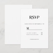 Einfache Moderne Wedding RSVP Karte (正面/裏面)