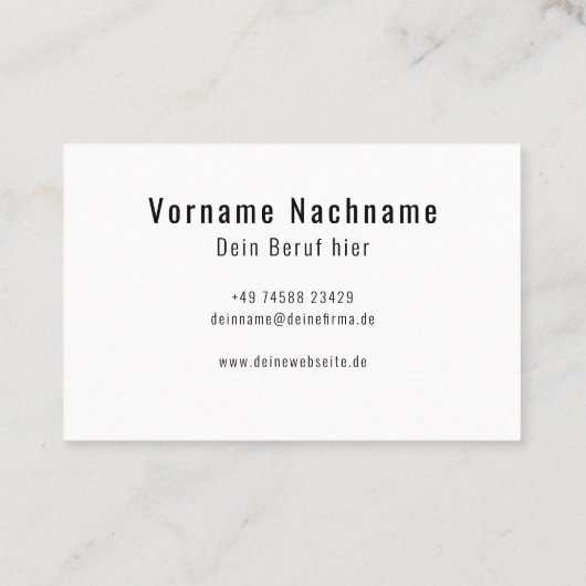 Einfache Visitenkarten Vorlage - Online Gestalten 名刺 (裏面)