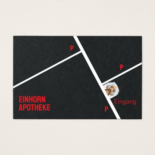 Einhorn Apotheke Visitenkarten  (正面)