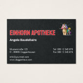Einhorn Apotheke Visitenkarten  (裏面)