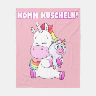 Einhorn Kuscheldecke Komm Kuscheln! フリースブランケット