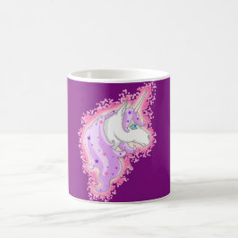 Einhorn lila rosa コーヒーマグカップ