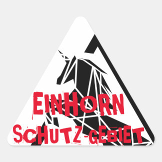 EINHORN SCHUTZGEBIET 三角形シール