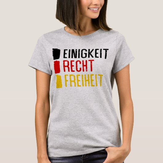 Einigkeit RechtフレイGermanyモットー Tシャツ (正面)