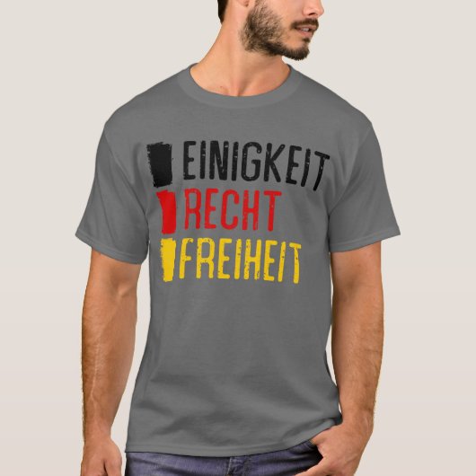 Einigkeit RechtフレイGermanyモットー Tシャツ (正面)