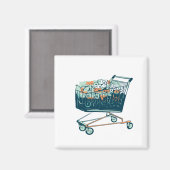 Einkaufwagen mit Klopapier マグネット (正面/裏面)