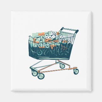 Einkaufwagen mit Klopapier マグネット