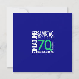 Einladung 70. Geburtstag (individuell bedruckt) 招待状