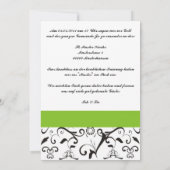 Einladung - black coral grün 招待状 (裏面)