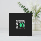 Einladung/Einladungskarte 40. Geburtstag  招待状 (スタンド正面)