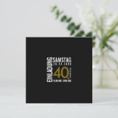 Einladung/Einladungskarte 40. Geburtstag (Rote 40) 招待状 (スタンド正面)