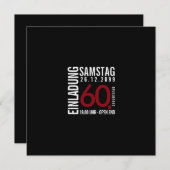 Einladung Geburtstag (Dunkelrot oder Wunschfarbe) 招待状 (正面/裏面)