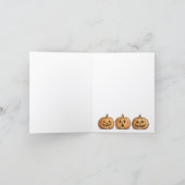 Einladung Halloween Party - Taube im Kürbis サンキューカード (内部)