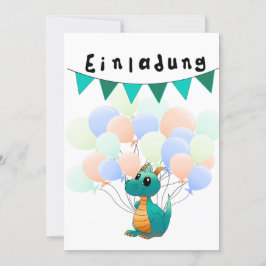 Einladung Kindergeburtstag Drache 招待状