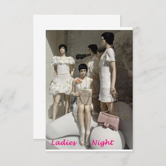 Einladung "Ladies Night" 招待状 (正面/裏面)