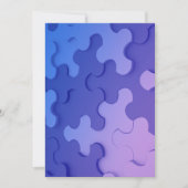 Einladung mit 3 D Effekt Puzzle  招待状 (正面)