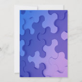 Einladung mit 3 D Effekt Puzzle  招待状 (裏面)