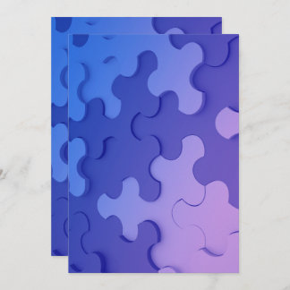 Einladung mit 3 D Effekt Puzzle  招待状