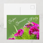 Einladung zu Deiner Sommerpartyすごい! ポストカード (正面/裏面)