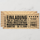 Einladung zum 50. Geburtstag (personalisierbar) 招待状 (正面/裏面)