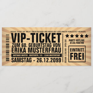 Einladung zum 60. Geburtstag (personalisierbar) 招待状