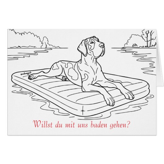 Einladung zum Baden gehen mit Deutscher Dogge  (正面横)