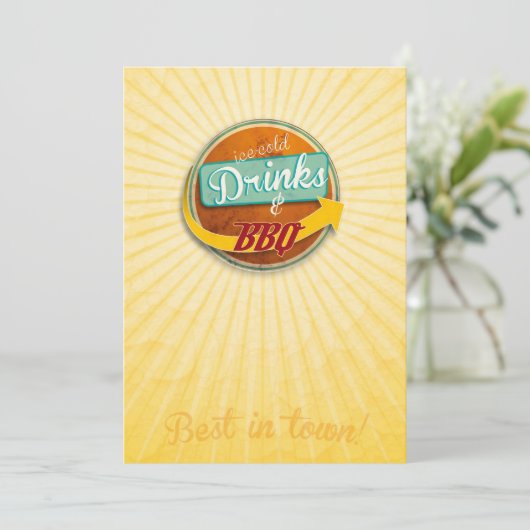 Einladung zum BBQ im 50er-Jahre-Style 招待状 (スタンド正面)