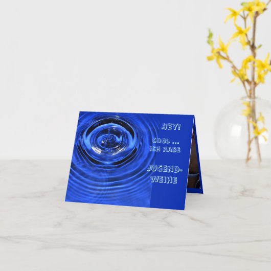 Einladung zur Feier einer Jugendweihe カード (黄色い花)