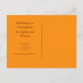 Einladung zur Gartenparty Retro 1970er Stil インビテーションポストカード (裏面)