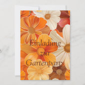 Einladung zur Gartenparty Retro 1970er Stil 招待状 (正面)