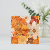 Einladung zur Gartenparty Retro 1970er Stil 招待状 (スタンド正面)