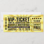 Einladungen zum 30. Geburtstag (“VIP”) 招待状 (正面)