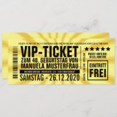 Einladungen zum 40. Geburtstag (“VIP”) 招待状 (正面/裏面)