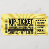 Einladungen zum 50. Geburtstag (“VIP”) 招待状 (正面/裏面)