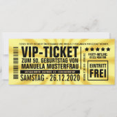 Einladungen zum 50. Geburtstag (“VIP”) 招待状 (正面)