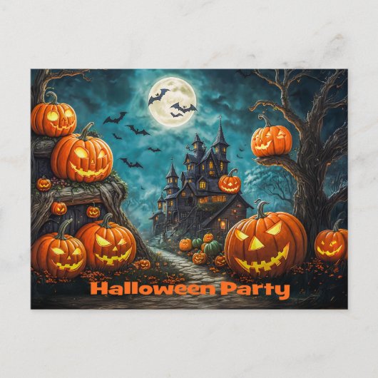 Einladungskarte für eine Halloween Party 案内ポストカード (正面)