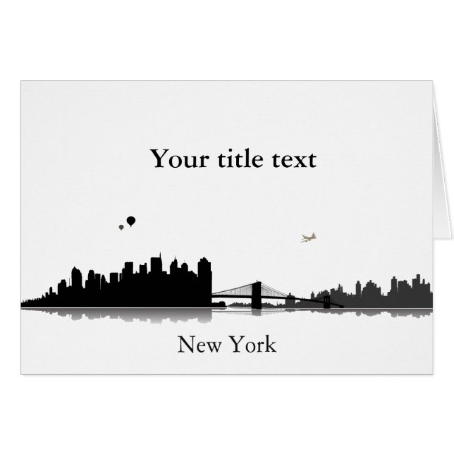 Einladungskarte mit New York Skyline. (正面横)