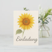 Einladungskarte mit strahlender Sonnenblume 招待状 (スタンド正面)