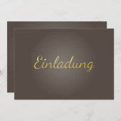 Einladungskarte mit "Was? Wann? Wo? P.S.:"-Text 招待状 (正面/裏面)