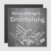 Einladungskarte zur Einschulung im Tafelstil 002 (正面/裏面)