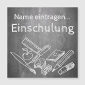 Einladungskarte zur Einschulung im Tafelstil 002 (正面)