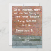 Einladungskarte zur Einweihung 招待状 (裏面)