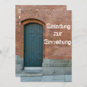 Einladungskarte zur Einweihung 招待状 (正面/裏面)